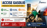 Accise sul gasolio, la proroga fino al 26 agosto